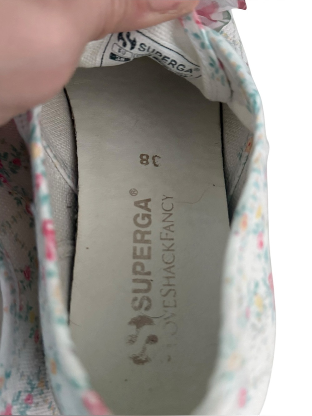 Superga x LoveShackFancy Floral Sneakers Ribbon Lace size 38 - Picture 7 of 7